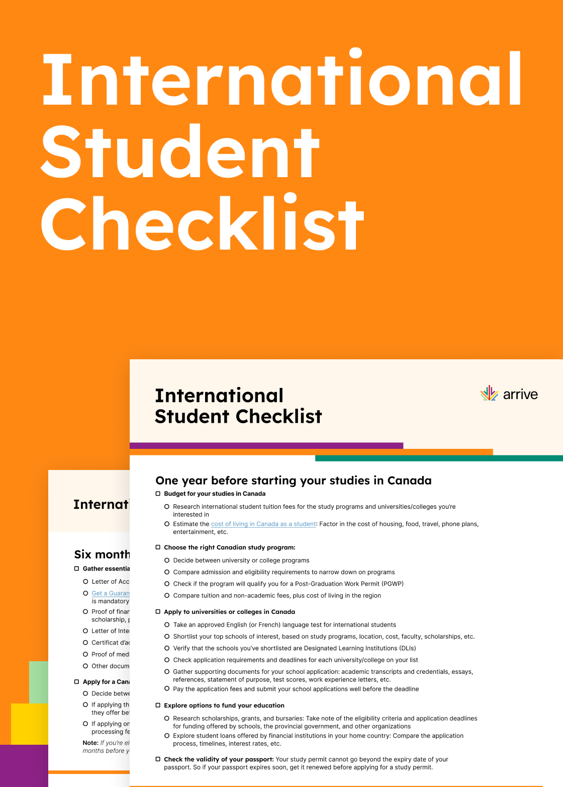 Canada University Checklist